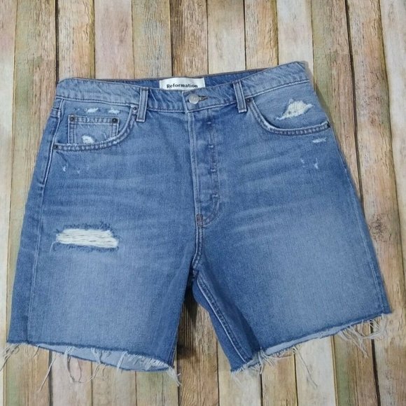 Reformation Pants - Reformation Cameron Boyfriend Cutoff Denim Shorts